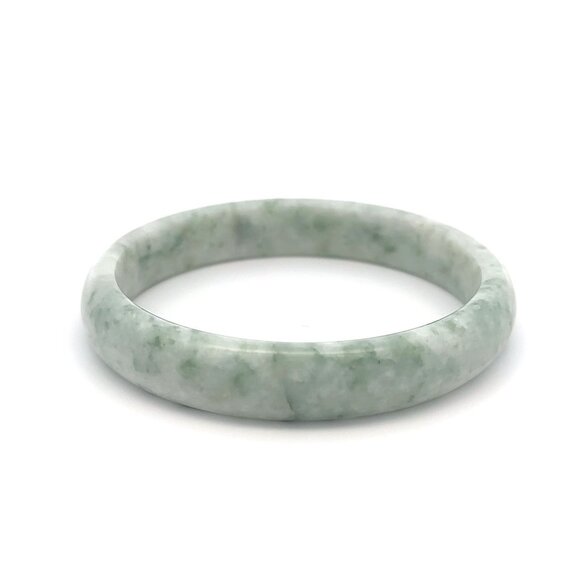 Natural Jade Gemstone Bangle Bracelet Size 7.5 inches - Picture 4 of 10